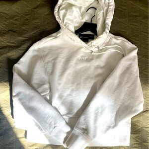 Ivy Park White Sweatshirt Hoodie Crop Top